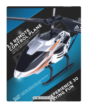Helicóptero Controle Remoto Avião Drone Prata Câmera