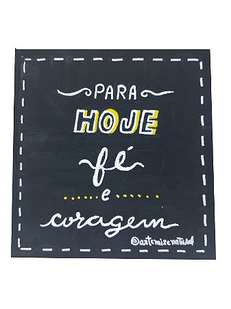 LETTERING FÉ E CORAGEM