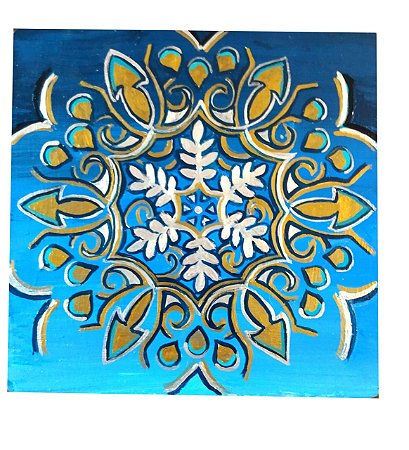 MANDALA DOURADA E PRATA