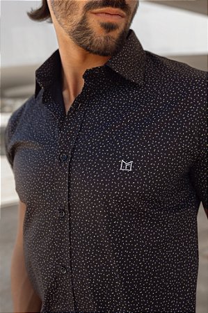 Camisa de Manga Curta SLIM MICRO ESTAMPA