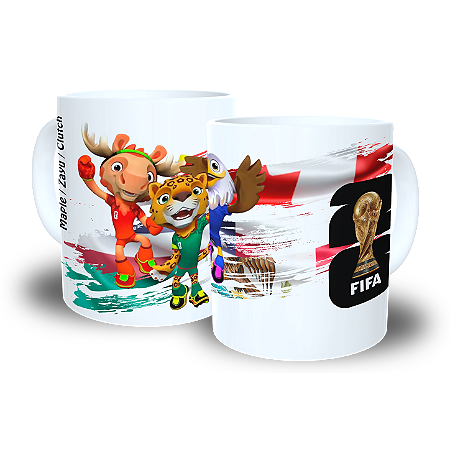 Caneca Copa do Mundo (Mascotes)