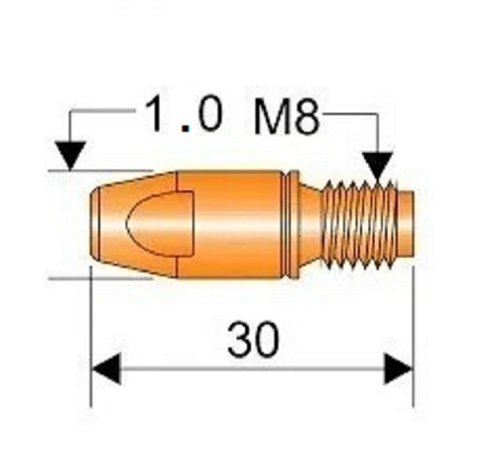 Bico De Contato Para Tocha Mig Mag 1.0 Mm M8