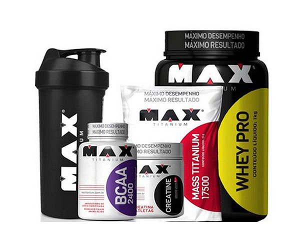 COMBO GANHO MASSA MUSCULAR 00  -  MAX TITANIUM