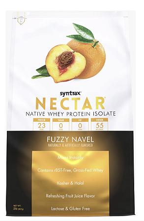 NECTAR SYNTRAX - WHEY ISOLADO FUZZY NAVEL (LARANJA E PÊSSEGO) 907G - IMPORTADO
