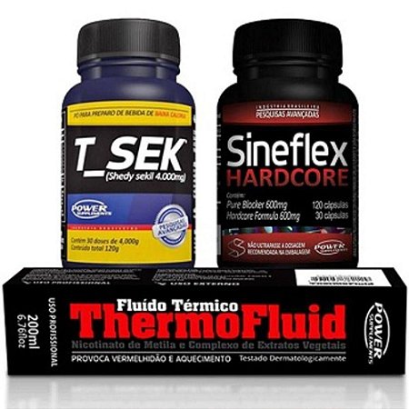 COMBO SINEFLEX HARDCORE + TSEK + THERMOFLUID - POWER SUPPLEMENTS