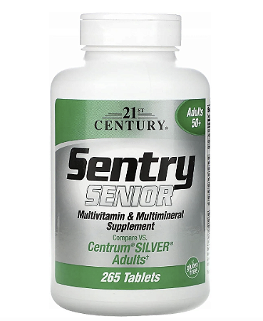 SENTRY SENIOR MULTIVITAMINICO CENTRUM SILVER 265 TABLETS - 21ST CENTURY