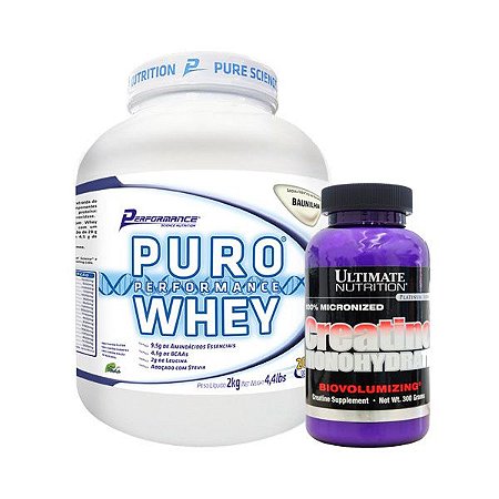 PURO WHEY 2KG + CREA ULTIMATE 300 GR