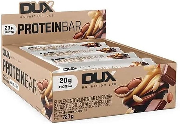 PROTEIN BAR 12 UNIDADES (CHOCOLATE E AMENDOIM) 07-2026 - DUX NUTRITION