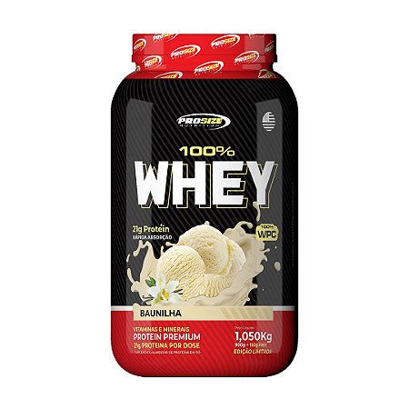 100% WHEY 1.050KG (BAUNILHA) - PROSIZE NUTRITION