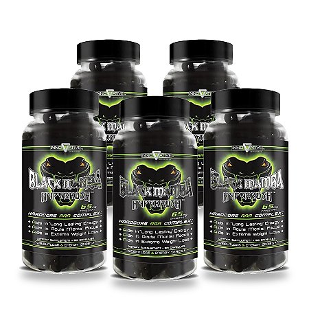 5x Black_Mamba 90 Cápsulas Innova tive Labs (ATACADO)