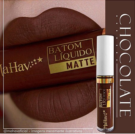 Batom Liquido Matte Mahav Chocolate