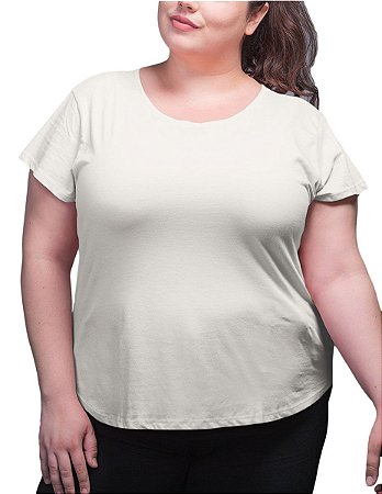 blusas de algodão plus size