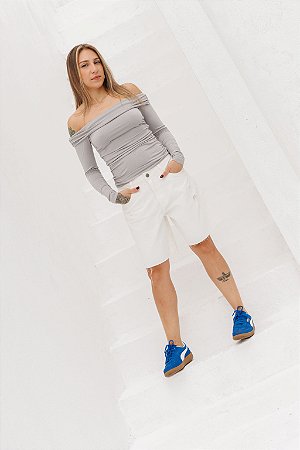 Bermuda Jeans Off White