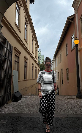 Blusa de Malha Oversized - Listras Trend