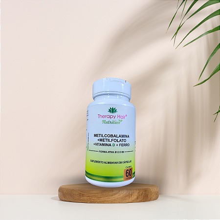 METILCOBALAMINA (B12) + METILFOLATO + VIT D + FERRO - Forma ATIVA