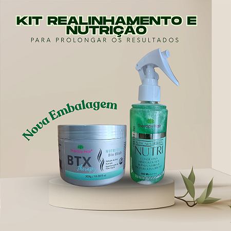 Kit de Realinhamento Capilar (Redutor de Volume + Máscara Líquida Nutritiva) - 0% Formol