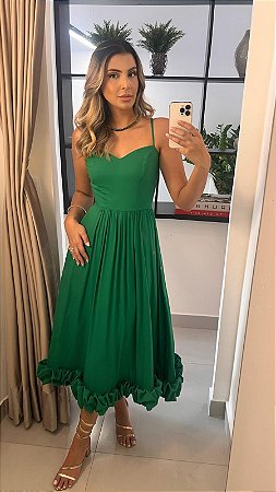 Vestido Midi Bahamas verde