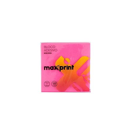 Bloco Adesivo Maxprint 76 X 102mm Rosa Neon