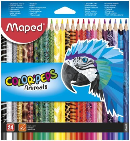Lápis de Cor 24 Cores Triangular Colorpeps Animals - Maped