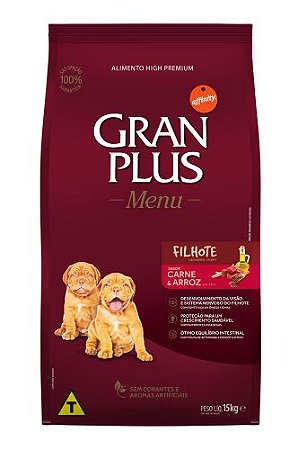 Ração Affinity PetCare GranPlus Menu Carne e Arroz para Cães Filhotes