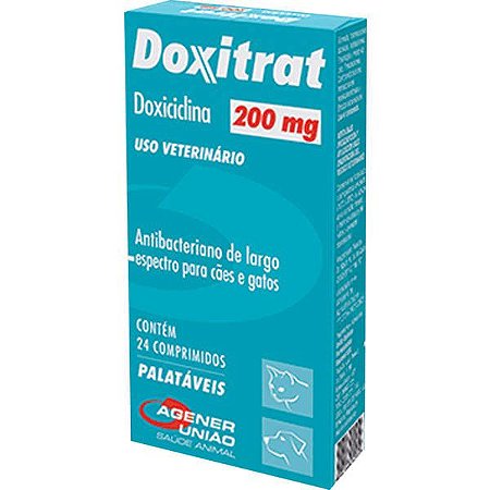 Antibiótico Agener União Doxitrat 24 comprimidos 200mg