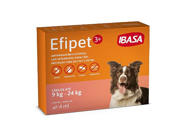 Antipulgas Efipet 3+ IBASA de 9kg até 24kg