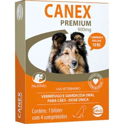 Vermífugo Canex Premium 900 mg para Cães