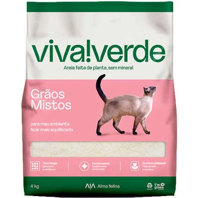 Areia Higiênica petfive Viva Verde Grãos Mistos