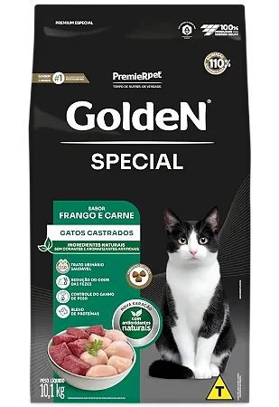 Golden Special Gatos Castrados Frango e Carne