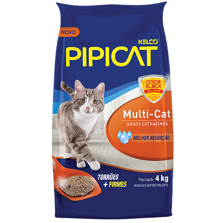 Areia Sanitária Kelco Pipicat Multicat - 4 Kg
