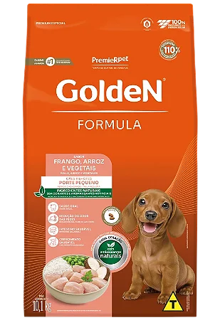 Golden Formula Cães Filhotes Raças Pequenas Sabor Frango e Arroz