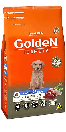 Golden Formula Cães Filhotes Sabor Carne e Arroz