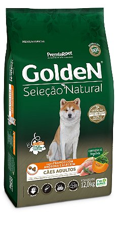 Golden Seleção Natural Cães Adultos Sabor Frango com Abóbora e Alecrim