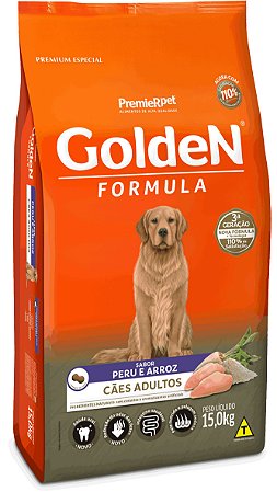 Golden Formula Cães Adultos Sabor Peru & Arroz 15KG