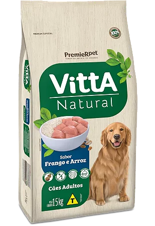Vitta Natural Frango & Cereais Integrais – Adulto 15KG