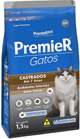Premier Gatos Castrados até 7 anos – Salmão