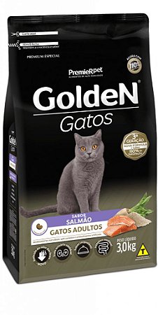 Golden Gatos Adultos Salmão