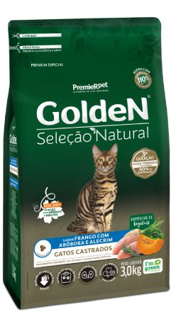 Golden Seleção Natural Gatos Castrados Sabor Frango com Abóbora e Alecrim