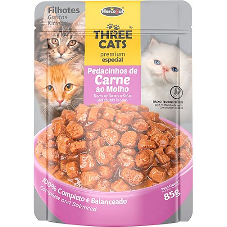 SACHÊ THREE CATS - FILHOTES 85G