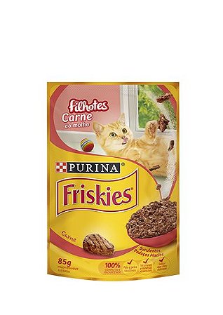FRISKIES GATOS SACHÊ FILHOTES - CARNE AO MOLHO 85G