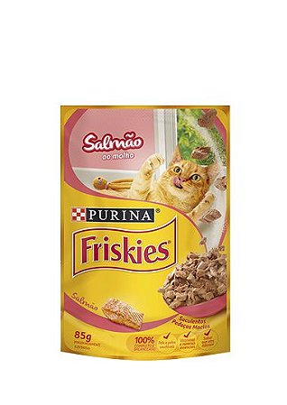 FRISKIES GATOS SACHÊ  - SALMÃO AO MOLHO 85G