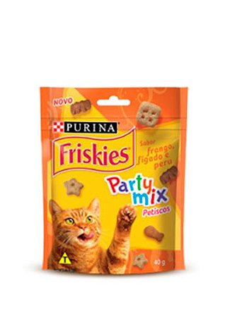 FRISKIES GATOS PARTY MIX - FRANGO, FIGADO E PERU 40G