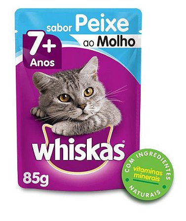 Whiskas Sachê Sênior Adulto Sabor - Peixe ao Molho 85G