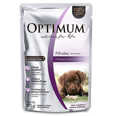 OPTIMUM Sachê Cães Filhotes 100G