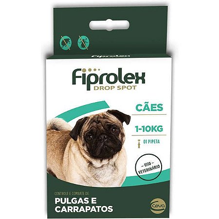 Antipulgas e Carrapatos Ceva Fiprolex Drop Spot de 0,67 mL para Cães até 10 Kg