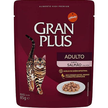 Ração Úmida Affinity PetCare GranPlus Sachê Salmão para Gatos Adultos 85G