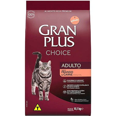 Ração GranPlus Choice Gatos Adultos Frango e Carne 10kg