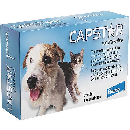 Antipulgas Elanco Capstar 11 mg para Cães e Gatos até 11,4 Kg 1 comprimido