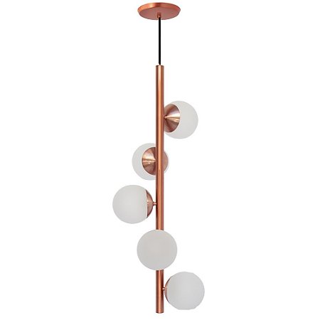 Pendente Globo Cinq Rose Gold