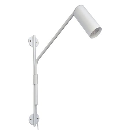 Arandela Articular Com Cabo e Interruptor Branco Texturizado